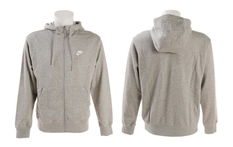 nike フレンチテリー フルジップフーディ BV2649-010FA19 グレー