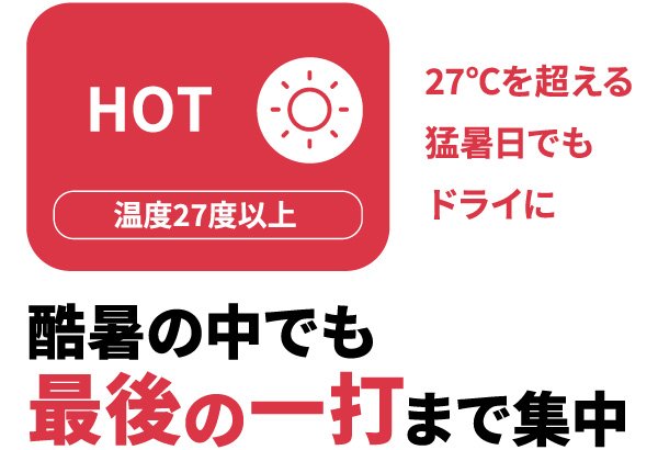 HOT 酷暑の中でも最後の一打まで集中