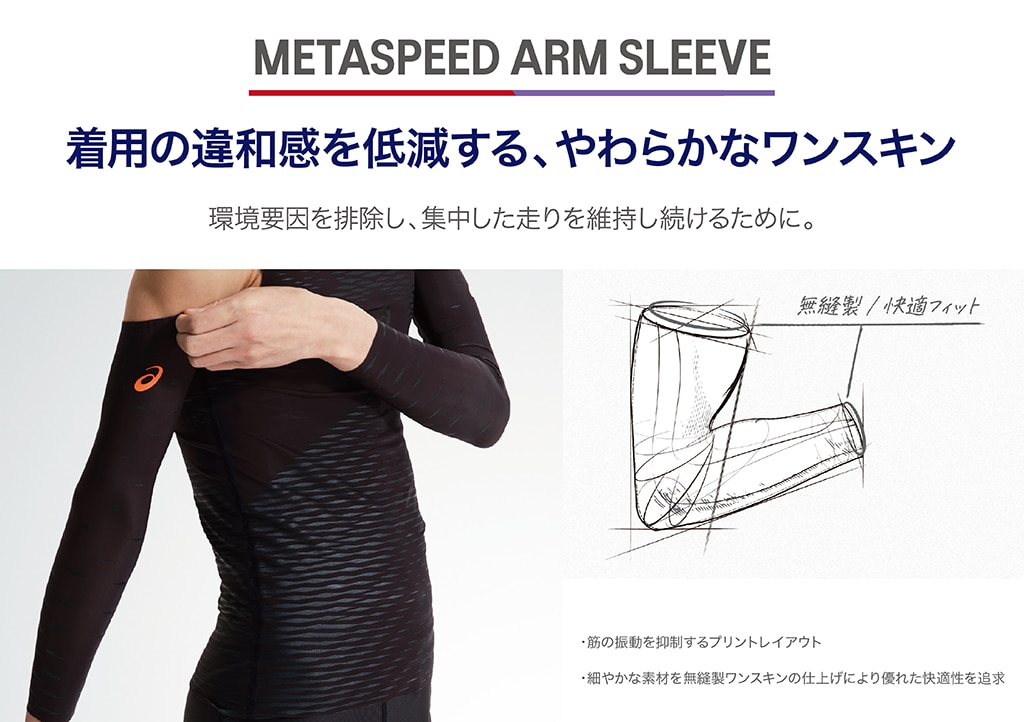 ASICS メタスピードアームカバー　SPEED Sサイズ ASICS メタスピードアームカバー SPEED Sサイズ METASPEEDアーム