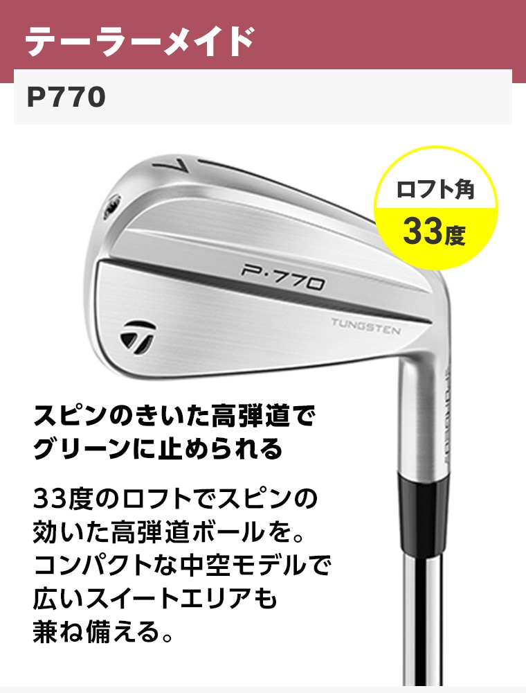 テーラーメイド　P770