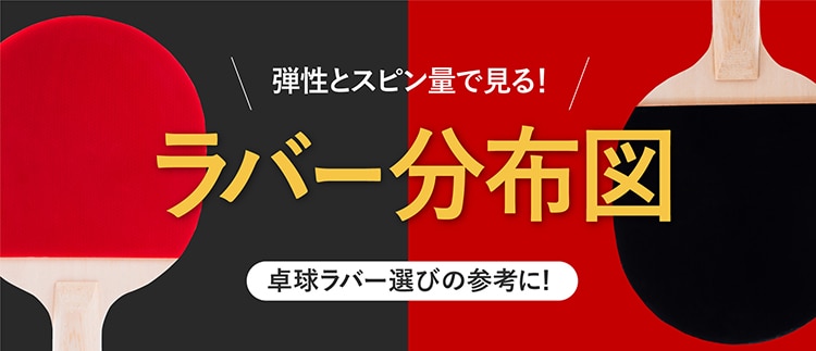 ラバー分布図 卓球ラバー選びの参考に！